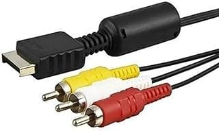 كابل صوت وفيديو RCA للتلفزيون 6 قدم لجهاز بلايستيشن PS2 PS3 (عبوة 2 قطعة)