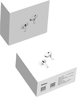 lnkax Buds T05 Dual Active Noise Cancelling and Environmental Cancellation In-Ear Headphones with Listening Reduction Technology, Stereo Headphones - White