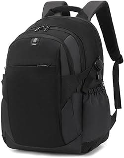 Backpack for Men Business 18L 15.6'' Laptop Backpack Stylish Lightweight Compact Water-resistant Office Laptop Bag for Travel Daypack College,USB port-RAL2209-Black