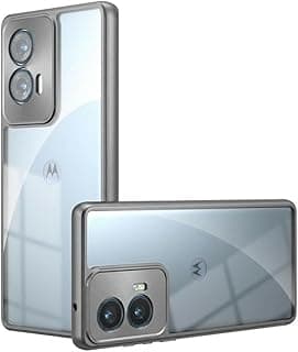 Compatible with Motorola Moto G35 Case Transparent, Military-Grade Shockproof Anti-Yellowing, Slim Protective Phone Case Full Bumper Cover With Camera Protective (Gray)
