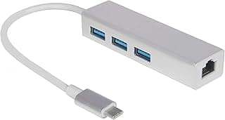 موزع USB C إلى 3 منافذ USB مع منفذ ايثرنت RJ-45 جيجابت