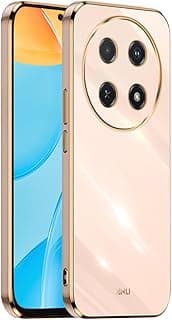 جراب موبايل باطار مطلي بالكهرباء لموبايل هونر ماجيك 7 لايت 5G / هونر X9c (6.78 انش)، جراب حماية من السيليكون والبولي يوريثين الحراري الناعم من ايسجو - بينك