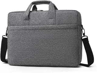 Executive 15.6" Laptop Briefcase | Slim Waterproof Messenger Shoulder Handbag | 2-in-1 Professional 15.6 inch Computer Bag | Scratch-Proof Fabric | for Dell, Apple, MSI, Lenovo, HP, Microsoft | Multi-Compartments, Smooth Zipper, Strong Stitching, High Quality, Soft Inner Material, Waterproof