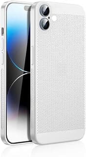 Case For Samsung Galaxy A07 4G Heat Dissipation Case with Built-in Camera Lens Protector Slim Fit Breathable Cooling Anti-Fingerprint Hard PC Back Shockproof Cover (White)