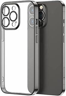 جراب ظهر حماية بلاستيك صلب سلسلة زجاج jr-bp909 لـ iPhone 13 Pro max - أسود