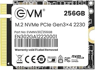 ذاكرة مستديمة M.2 256GB 2230 SSD داخلي من اي في ام - منفذ الملحقات الاضافية السريع الجيل 3×4 قراءة حتى 3000 ميجابايت - ثانية كتابة 1600 - - مثالي للتخزين المعزز ضمان 5 سنوات