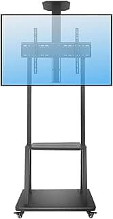 Mobile Floor TV Stand - Height Adjustable for 40-75 inch TV, VESA 600x400MM