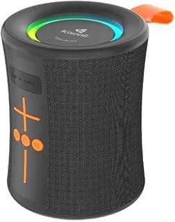 مكبر صوت بلوتوث محمول Q36 مع ضوء RGB من كيسونلي، مكبر صوت صغير لاسلكي، صوت ستيريو، بطارية قابلة لاعادة الشحن، دعم TF/USB، مكبر صوت صغير للمنزل والخارج