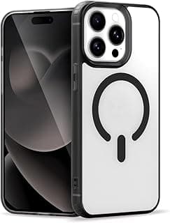 جراب حماية مغناطيسي من Nopatia لـ iPhone 16 Pro (6.3 بوصة) مضاد للصدمات من البولي يوريثين، غطاء خلفي نحيف مقاوم للخدش خفيف الوزن، مقبض غير قابل للانزلاق وحماية قوية (أسود)