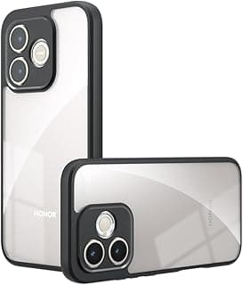 For Honor 600 lite 5G, Hard PC Back Cover + Soft TPU Silicone Back Cover, Translucent Matte Case, Anti-Fingerprint, Shockproof, Black