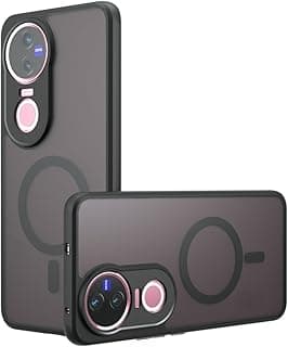 Compatible with Vivo V50 5G Case Cover,Compatible with MagSafe,Compatible with Vivo V50 5G V2427 Built-in Magnetic Anti-Shock Cell Phone Case Black