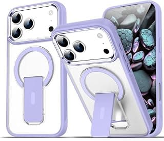 Case Magnetic Stand [Compatible with iPhone 17 Pro][Military Drop Protection] Shockproof Invisible Kickstand Matte For Case Men Women (Light Purple)