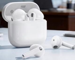 True Wireless In-Ear Headphones White Stylish Design With USB-C Charging Case Bluetooth Mini Size Pure Stereo Sound