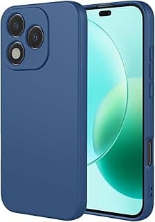 Silicone Case Ultra Slim With Inner Fiber Layer And Camera Protection For Honor 400 Lite 5G (Blue)