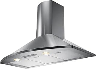 Kitchen Cooker Hood, 90 cm Wall-Mount, 400 m³/h Suction Power, 3-Speed, LED Lighting, Stainless Steel, TENDER X A90 (Made in Turkey)