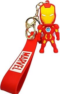 ميدالية مفاتيح بتصميم شخصية IRON MAN مطاطية ثلاثية الأبعاد