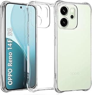 جراب حماية شفاف مضاد للصدمات وممتص للصدمات لهاتف اوبو Reno 14F 5G 4G / Reno 14 FS 5G (شفاف)