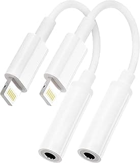 AKAVO 2 Pack Apple MFi Certified Lightning to 3.5 mm Headphone Jack Adapter iPhone Jack Aux Audio Dongle Cable Earphones Headphones Converter Compatible with iPhone 12 12 Pro11 XR XS X 8 7 iPad iPod
