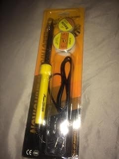METERZI Electric Soldering Iron, 60W, 220V, with Tin Roller and Soldering Aid Resin