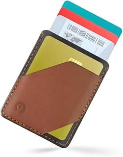 Card Holder, Genuine Leather Wallet, Model CH-101 (Havan & Black)