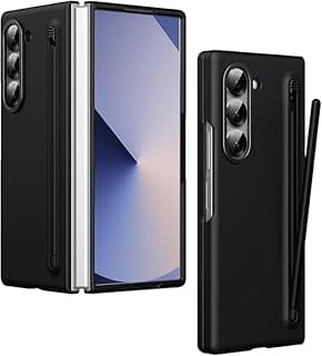 جراب فاخر لهاتف سامسونج Galaxy Z Fold 7 مقاس 8.0 بوصة مع حامل قلم مدمج، جراب خلفي صلب رفيع مضاد للصدمات والخدش لهاتف سامسونج Galaxy Z Fold 7 مقاس 8.0 بوصة