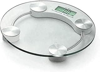 2004a square glass personal scale, 180 kg - transparent