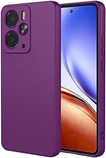 Soft Silicon Camera Protection Case with Microfiber Lining For Oppo Realme 14T 5G / Realme 14 5G (Purple)