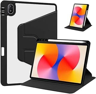 جراب ظهر شفاف لجهاز هواوي MatePad SE مقاس 11 بوصة (2024) - غطاء حماية ضد الصدمات مع مكان للقلم وحامل مغناطيسي، خاصية النوم/الاستيقاظ التلقائي، حماية كاملة، غطاء ذكي نحيف، أسود