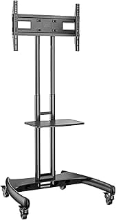 Ergosolid NB AVA1500B Adjustable Stand with Wheels for LCD/LED/Plasma TVs up to 45.5 kg Black