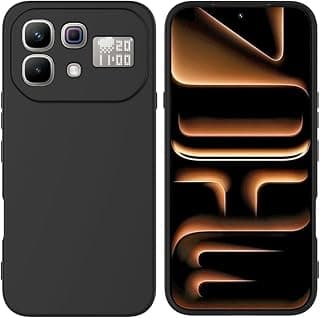 جراب ليون ستور لهاتف Infinix Note 60، جراب سائل ببطانة مايكروفايبر ناعمة، غطاء TPU مطاطي مقاوم للصدمات متوافق مع Infinix Note 60 Pro 5G (أسود)
