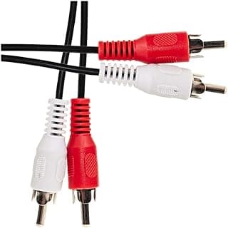كابل صوت ذكر الى ذكر من كيندكس KX 2551 2RCA لتليفزيون ، 1.5 متر- اسود