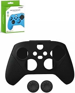 جراب سيليكون ناعم ومريح ومضاد للانزلاق لذراع تحكم Xbox سلسلة S/X من دوبي، اغطية واقية مطاطية مع اغطية عصا تحكم سوداء لذراع تحكم Xbox Series S/X (اسود)