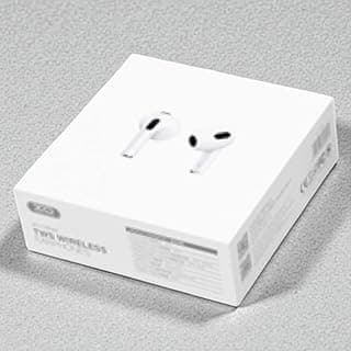 XO-TWS T4 pods Wireless Earbuds with Bluetooth 5.4, Powerful Sound, AI Noise Cancellation, IPX4 Water Resistant, Up to 20 Hours Battery Life, White