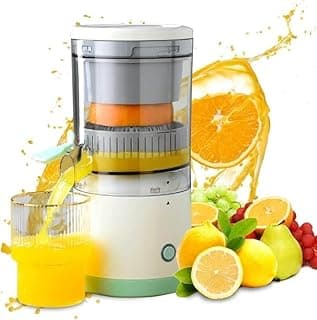 Electric Citrus Juicer Machine, Powerful Motor for Fruits and Vegetables, Orange and Apple Juice Extractor, Multicolor