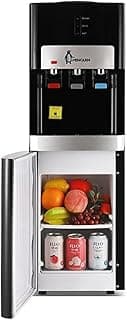 Penguin 3 Taps Water Dispenser black With Fridge HR001