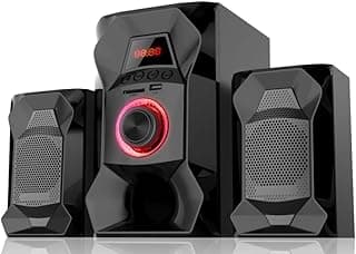 نظام مكبرات صوت ، قناتان 2.1، لون أسود، مع شاشة LED رقمية Crash ED-30000