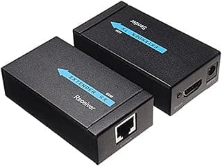 Hdmi Extender Over Single Cat 5E/6 60M Support Full Hd 1080P 3D 4K 60M HDMI Extender Transmitter Receiver Converter Over cat5/cat6 RJ45 LAN Network Ethernet Cable 60M 1080P PC to TV - TD-535H