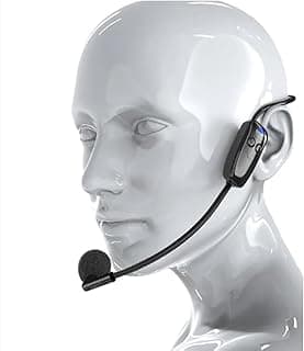 ميكروفون لاسلكي بتقنية UHF مع سماعة رأس ومحمول باليد، خفيف الوزن ومدى طويل ومحول مرفق، متوافق مع المضخمات