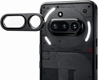 Dl3 Mobilak Camera Lens Protector for Nothing Phone 3A Accessories, 9H Tempered Glass Metal Individual Ring Camera Cover Screen Protector, Case Friendly, Anti Scratch (Black)