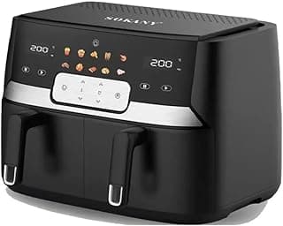 مقلاة هوائية رقمية 3400 وات مزودة بباب مزدوج من سوكاني، SK-ZG-8047، 3400.0 واط، أسود