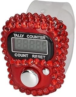 Digital LED Finger Ring with Clear Display, Premium Bling Crystal Design, Resettable, Small Size for Tasbeeh, Sports Counting, Perfect for Daily Use with Long Battery Life