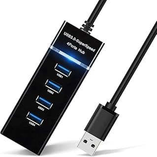 موزع USB 3.0 من I-ROCK موديل 303 – 4 منافذ عالية السرعة، تصميم مدمج مع مؤشر LED، متوافق مع الكمبيوتر واللابتوب والأجهزة الطرفية