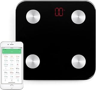 Bluetooth Body Fat Scale Smart Wireless Body Composition Monitor Health Analyzer With Smart Phone App (black)