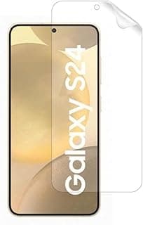 Flexible Hydrogel Screen Protector Compatible with Samsung S24 - Full Coverage Screen, bubble-Free, Easy to install, Ultra-Soft, Dust Resistant - Not A Glass (One Piece)