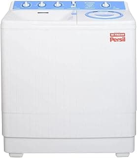 غسالة ملابس Fresh FWT800NE سعة 8 كجم، مضادة للبكتيريا، موتور مزدوج، 2 حوض