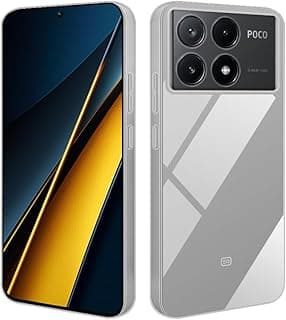 HSP Case for Xiaomi Poco X6 Pro 5G – Soft TPU Shockproof Cover, Slim and Lightweight, Camera and Screen Protection, Clear Anti-Yellowing, Perfect Fit – Transparent