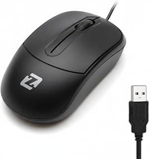 ماوس USB سرعة 480 ميجابايت، 1000 DPI كحد أقصى، أسود، توصيل وتشغيل، متوافق مع ويندوز وماك OS