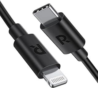 كابل شحن USB -C إلى لايتنينج بطول 2 متر من راف باور - موديل CB1020 - لون أسود