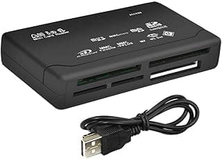 قارئ بطاقات شامل USB 2.0 يدعم TF وSD وMini SD وSDHC وMMC وMS وXD