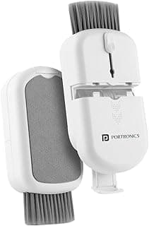 طقم تنظيف متعدد الاستخدامات Portronics Clean P 10 في 1 للابتوب، الهواتف الذكية، الكيبورد، الكاميرا والسماعات (أبيض)
